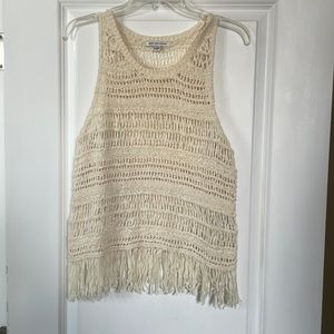A&E Crochet tank with fringe